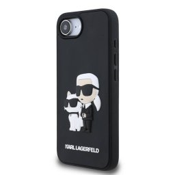 Apple iPhone 16e KARL LAGERFELD KLHCPSE43DRKCNK Hátlap - Fekete