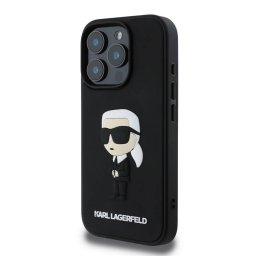 Apple iPhone 16 Pro KARL LAGERFELD KLHCP16L3DRKINK Hátlap - Fekete