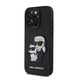 Apple iPhone 15 Pro KARL LAGERFELD KLHCP15LSANKCPK Hátlap - Fekete