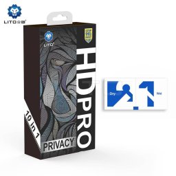 Apple iPhone 16 Pro/17 Lito HD Pro ESD Privacy 2.5D Full Üvegfólia - Fekete