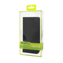 Apple iPhone 12/12 Pro Green On Bőr Könyvtok - Fekete