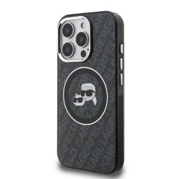 Apple iPhone 15 Pro KARL LAGERFELD KLHMP15LHMKBKCHK Magsafe IML Hátlap - Fekete
