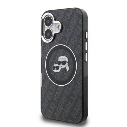 Apple iPhone 16 KARL LAGERFELD KLHMP16SHMKBKCHK Magsafe IML Hátlap - Fekete
