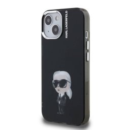 Apple iPhone 15 KARL LAGERFELD KLHMP15SHMKIAQK IML Hátlap - Fekete