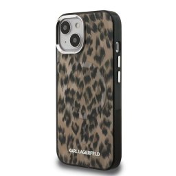 Apple iPhone 15 KARL LAGERFELD KLHMP15SHDLEOICW Magsafe IML Hátlap - Barna