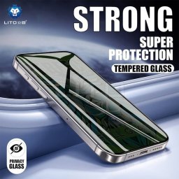 Apple iPhone 16 Pro/17 Lito D+ Max Strong Edge Privacy 2.5D Full Üvegfólia - Fekete