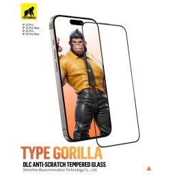 Apple iPhone 16 Pro/17/17 Pro TG Diamond Like Carbon (DLC) 2.5D Üvegfólia - Fekete