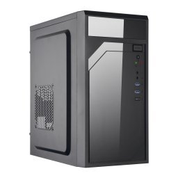 EUROCASE tok ML M6-590B, Mini torony, 1xUSB-C, 2x USB 3.0, 2x audio, fekete