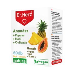 Dr. Herz Ananász + Papaya + Noni + C-vitamin kapszula 60x