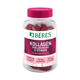 Béres Kollagén + hialuronsav + C-vitamin cukormentes gumitabletta 50x