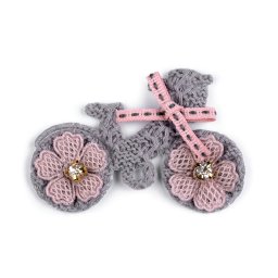 UTOLSÓ DARABOK - Textil Folt / Címke / Aplikáció / Dísz Kerékpár formájú