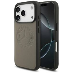Mercedes bőr tok Vintage Logo MagSafe iPhone 17 Pro iPhone 17 Pro tok taupe