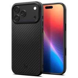 Spigen Enzo Aramid "T" Mag Mag MagSafe tok iPhone 17 Pro Max-hoz Fekete