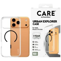 Case CARE by PanzerGlass Flagship Urban Explorer w. Black MagSafe tok iPhone 17 Pro Max átlátszó