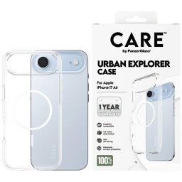 CARE by PanzerGlass zászlóshajó Urban Explorer tok fehér MagSafe-val iPhone Air átlátszóhoz