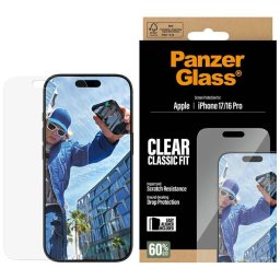 PanzerGlass Classic Fit EasyAligner edzett üveg iPhone 17 / 16 Pro készülékhez