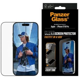 PanzerGlass Ultra-Wide Fit Fastfit edzett üveg iPhone 17 / 16 Pro készülékhez