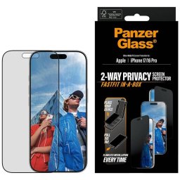 PanzerGlass Ultra-Wide Fit Fastfit adatvédelmi üveg iPhone 17 / 16 Pro készülékhez
