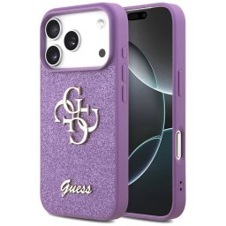 tok Guess Fixed Glitter Big 4G iPhone 17 Pro lila tokhoz