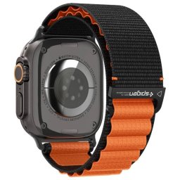 Spigen WBF1 szíj Apple Watch 6/7/8/9/10/11/SE/SE 3/Ultra 1/Ultra 2 44/45/46/49mm fekete/narancs színű órához