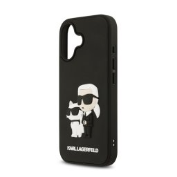 KARL LAGERFELD 3D RUBBER KARL AND CHOUPETTE szilikon telefonvédő (ütésállóság, 3D) FEKETE Apple iPhone 17