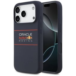 Red Bull szilikon vízszintes, középre helyezett logóval ellátott MagSafe tok iPhone 17 Pro készülékhez, tengerészkék