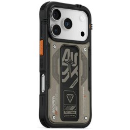 Skinarma Aegis tok iPhone 17 Pro mágneses töltés + markolat állvány szürke
