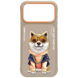 Nimmy szemüveg tok Cool Dog iPhone 17 Pro bézs színű tokhoz