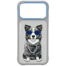 Nimmy szemüveg tok Cool Dog iPhone 17 Pro szürke tokhoz
