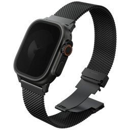 Pánt UNIQ Dante Pro Apple Watch 49/46/45/44mm rozsdamentes acélhoz grafit fekete