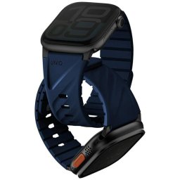 UNIQ Fluo szíj Apple Watch 49/46/45/44/42/41/40mm mágneses kék színű órához