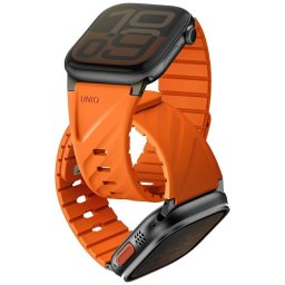 UNIQ Fluo szíj Apple Watch 49/46/45/44/42/41/40mm mágneses narancssárga színű órához