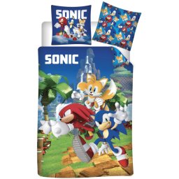 Sonic a sündisznó gyerek, ovis ágyneműhuzat 100×135cm, 40×60 cm Nr 01
