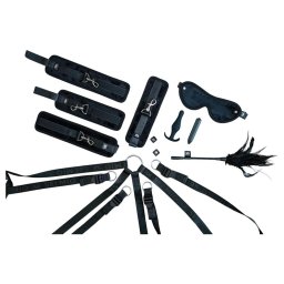 Sei Mio - ágyhoz rögzíthető bondage szett (fekete)