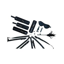 Sei Mio - ágyhoz rögzíthető bondage szett (fekete)