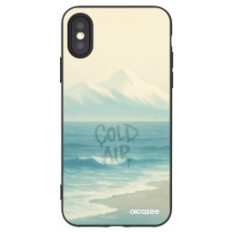 Fekete szilikon tok az alábbi mobiltelefonokra Apple iPhone X/XS - COLD AIR