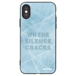 Fekete szilikon tok az alábbi mobiltelefonokra Apple iPhone X/XS - SILENCE