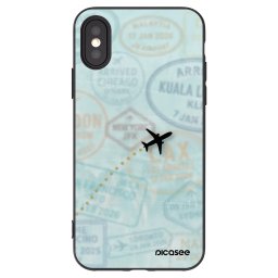 Fekete szilikon tok az alábbi mobiltelefonokra Apple iPhone X/XS - FLIGHT PATH