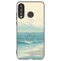 Fekete szilikon tok az alábbi mobiltelefonokra Huawei P30 Lite - COLD AIR