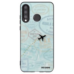 Fekete szilikon tok az alábbi mobiltelefonokra Huawei P30 Lite - FLIGHT PATH