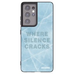 Fekete szilikon tok az alábbi mobiltelefonokra Samsung Galaxy S21 Ultra 5G G998B - SILENCE