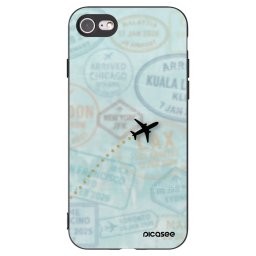 Fekete szilikon tok az alábbi mobiltelefonokra Apple iPhone SE 2022 - FLIGHT PATH