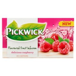 PICKWICK Gyümölcstea, 20x2 g, PICKWICK "Fruit Fusion", málna