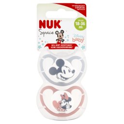 NUK Space játszócumi Minnie & Mickey 18-36 hó 2 db (lány)