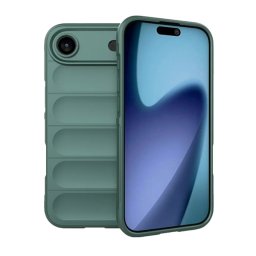Szilikon telefonvédő (ütésállóság, kameravédő, 3D) SÖTÉTZÖLD Apple iPhone 17 Air