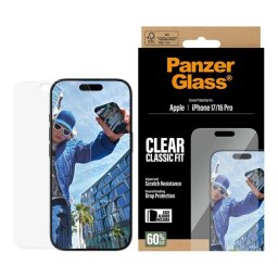 PANZERGLASS CLASSIC FIT EASYALIGNER képernyővédő üveg (oleofób réteg + segédkeret) ÁTLÁTSZÓ Apple iPhone 16 Pro, iPhone 17