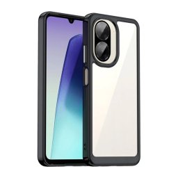 Szilikon telefonvédő (ütésállóság, átlátszó hátlap) FEKETE Xiaomi Redmi A5 4G