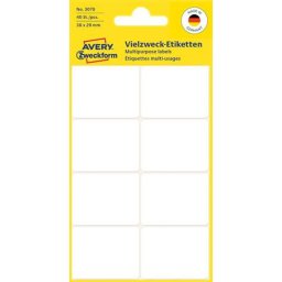 AVERY ZWECKFORM Etikett, 38x29 mm, kézzel írható, lekerekített sarkú, AVERY ZWECKFORM, 40 etikett/csomag