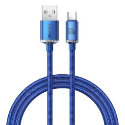 Baseus CAJY000403 Crystal Shine sorozatú adatkábel USB - USB-C 100W 1.2m kék