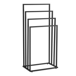 Törölközőtartó LINESTRO fémből 4 karral 93x45cm, fekete